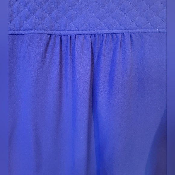 41 Hawthorn Cobalt Blue Quilted Puff Peasant Blouse Size Medium - Picture 3 of 8